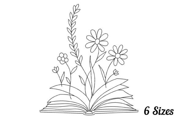 Book with Flower: A Charming Bookworm Design