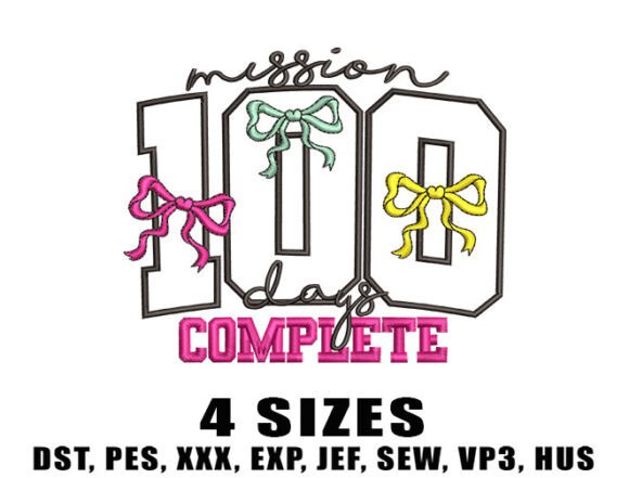 Charming 100 Days Complete Embroidery Design