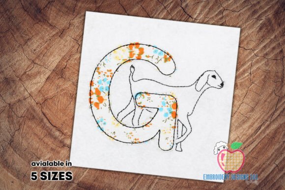 Charming Alphabet G with Goat Applique Review