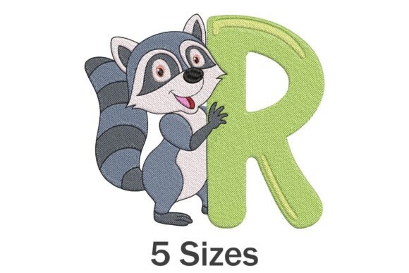 Charming Alphabet Letter R for Raccoon