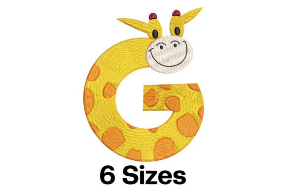 Charming Funny Giraffe Alphabet Letter G