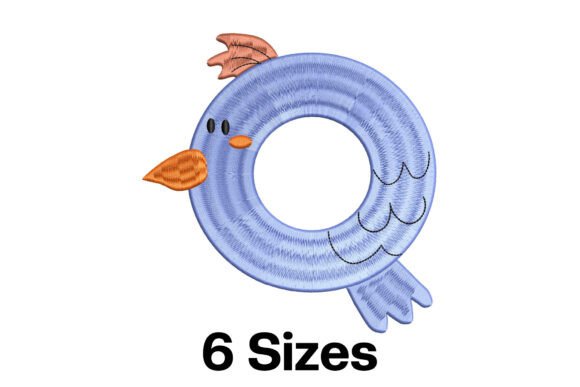 Charming Funny Quail Alphabet Letter Q Design