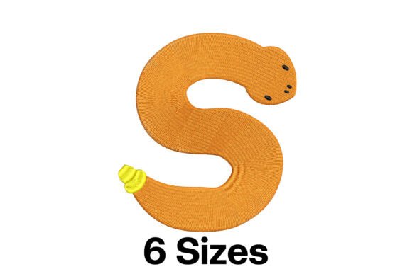 Charming Funny Snake Alphabet Letter S