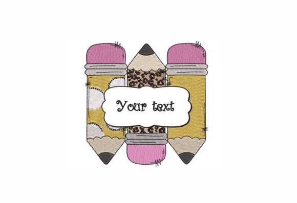 Charming Pencils Embroidery Design for Creative Projects