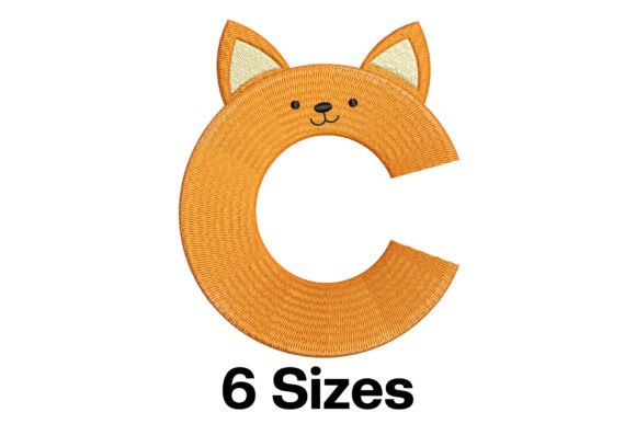 Funny Cat Alphabet Letter C: A Charming Embroidery Design